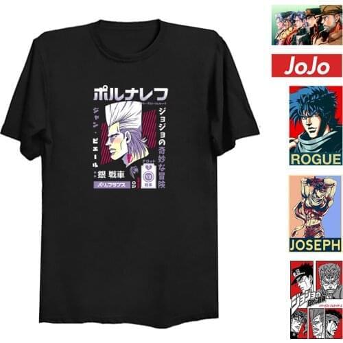 Jojo Bizarre Adventure T Shirt Jotaro Kujo Tshirt Japanese Anime Noriaki Kakyoin Shirt Stardust Crusaders Harajuku Clothing
