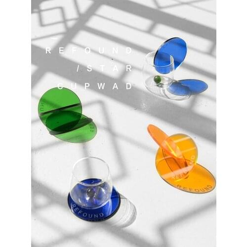 O.RoseLif Personalized Acrylic Environmentally Friendly Cup Dishes Pressure Resistant Heat Resistant Geometric Design Decoration