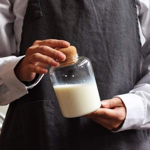 Creative Storage Bottle Cork Flower Tea Storage Dish Grain Storage Tank Transparent Sealed Milk Bottle Snack Storage Tank