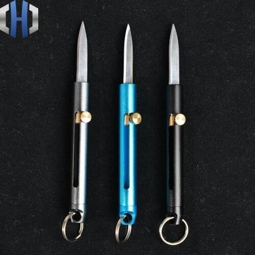 Aluminum Alloy Mini Knife Sharpener Multi Function Mini Pocket Knife Outdoor Portable Demolition EDC Knife