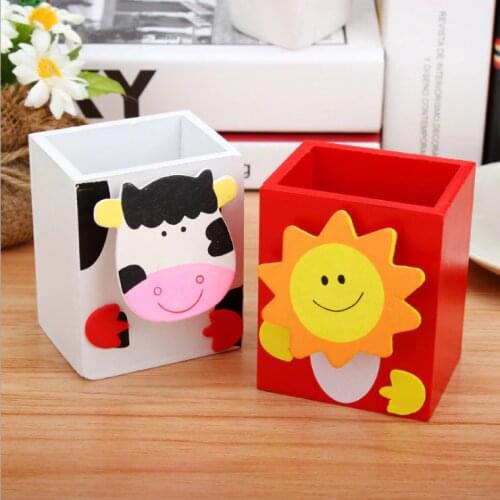 Multifunctional Creative Animal Pen Pencil Container Holder Cartoon Craft Office Desk Accessories Children