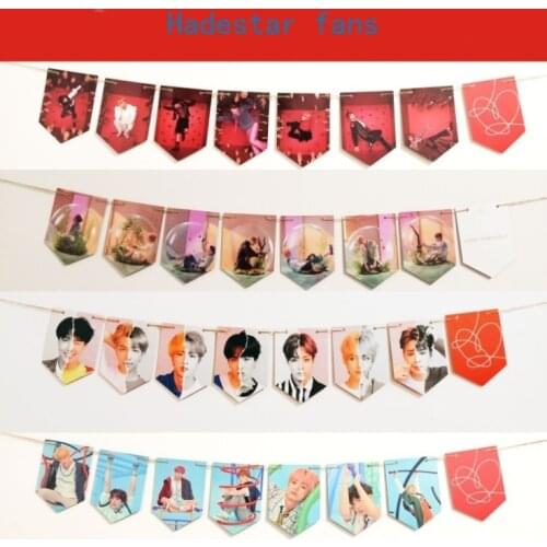 10sets/lot Kpop star hang pictures banners JUNG KOOK JIMIN SUGA V JHOPE RM JIN Wall painting picture fans gift