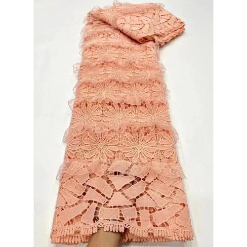 The new listing of elegant pure color water-soluble lace fabric, suitable for womens cute skirt design fabric