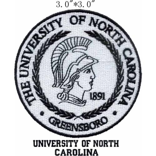 University of North Carolina Seal 3"wide embroidery patch for almohadas de stitch/1891 texts/the great man