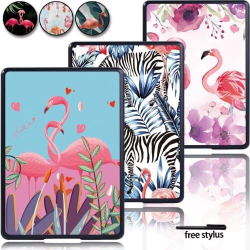 Shockproof Plastic Tablet Protective Case for Amazon Kindle 10th Gen 2019/8th Gen 2016 with Various Flamingo Patterns and Colors