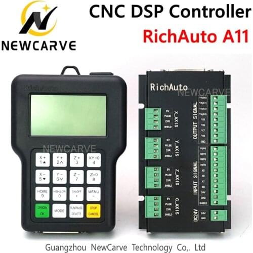CNC Controller RichAuto DSP A11 A11S A11E 3 Axis USB Controller Remote for CNC Router Control System Manual NEWCARVE
