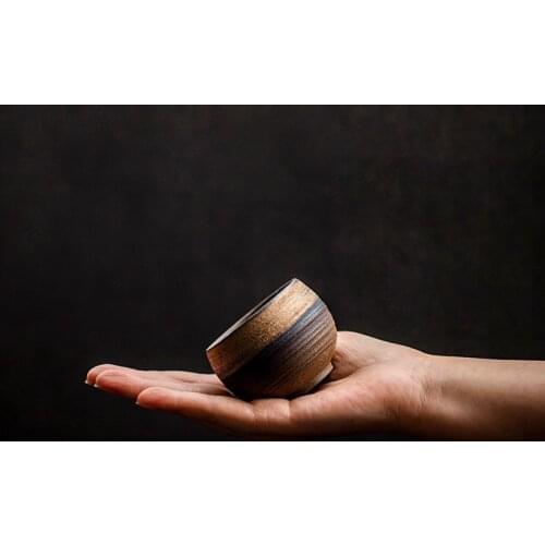 Retro Scrub Ceramic Teacups Chinese Kung Fu Tea Cup Drinkware Small Porcelain Tea Bowl Teacup Tea Accessories Drinkware