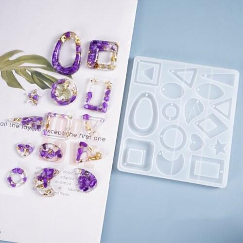 Earring Pendant Silicone Mold For DIY UV Epoxy Resin Molds Jewelry Finding Making Tools Resin Casting Mould Handmade Crafts