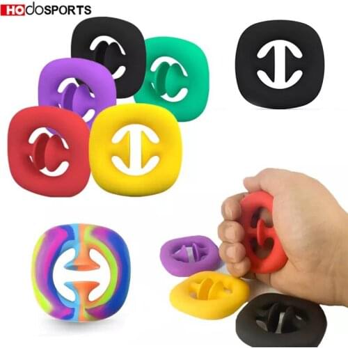 Silicone Grip Pressure Reducer Adult Toy Hand Strength Square Grip Wrist Finger Expander Sports Training Fitness
