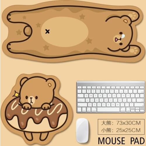 Kawaii Cute Bear Mouse Pad Animals Ins Girl Student Computer Small Mouse Non-slip Pad Desktop Keyboard Pad