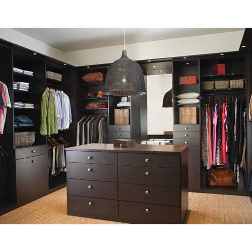 Modern wardrobe customized walk-in closet with drawer storage cabinet