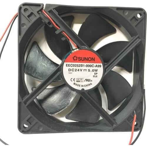 SUNON EEC0252B1-000C-A99 12CM 12025 120x120x25mm DC 24V 5.0W 2-line Cooling Fan