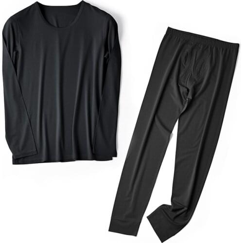 Youpin instant me Thermal underwear mens round neck cotton pants sweater bottoming thermal underwear set winter