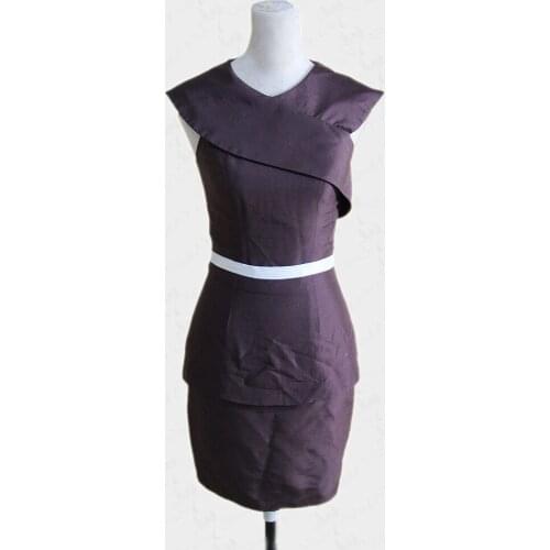 RSE258 Cap Sleeves Brown Color Taffeta Evening Dresses Mother Bride Suit Mother Of Bride Two Piece