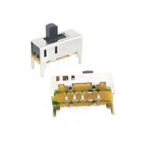 50 Pcs 5mm High Knob 8 Pin 3 Position 2P3T DP3T Vertical Slide Switch 0.5A 50V DC