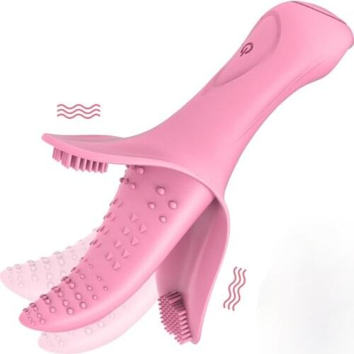 Tongue Dildo Vibrator For Women Sex Oral Licking Vagina Clitoris Stimulator Nipple Massager Blowjob Tongue Sex Toys for Adults
