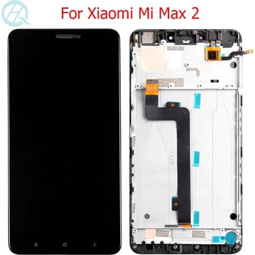 Original Mi Max 2 LCD For Xiaomi Mi Max 2 Display With Frame Touch Screen Digitizer Glass Assembly 6.44" Mi Max 2 Screen