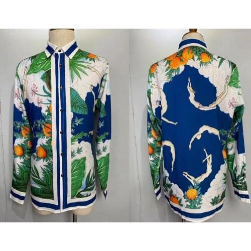 Zk464 Fashion Mens Shirts 2021 Runway Luxury famous Brand European Design party style Mens Clothing