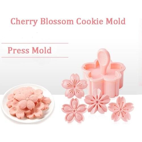 10set Cherry Blossom Powder Biscuit Mold Cookie Mold Baking Cookie Cutter Cake Decorating Tools DIY Cookie Cutter Baking Tool