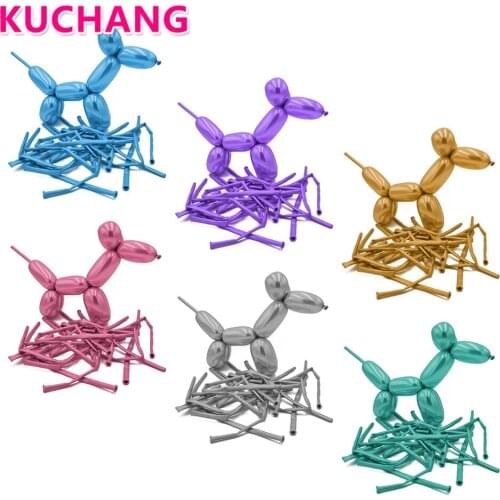 10pcs Metallic Latex Balloons Long Shape Metal Chrome Magic Tying Twisting Strip Balloons Wedding Birthday Decorations Supplies