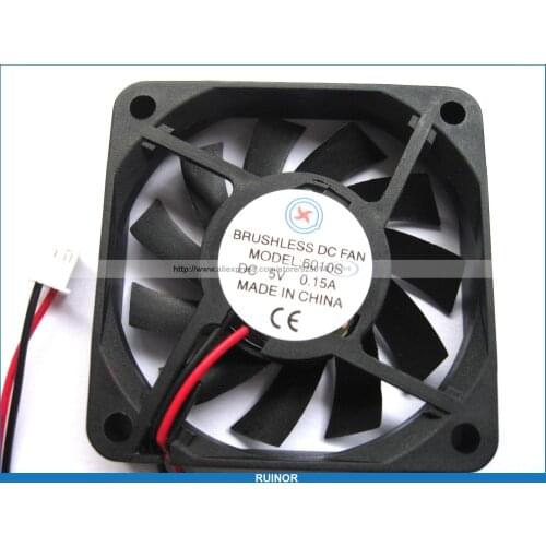4 Pcs Brushless DC Cooling Fan 11 Blade 5V 6010s 2 Wire