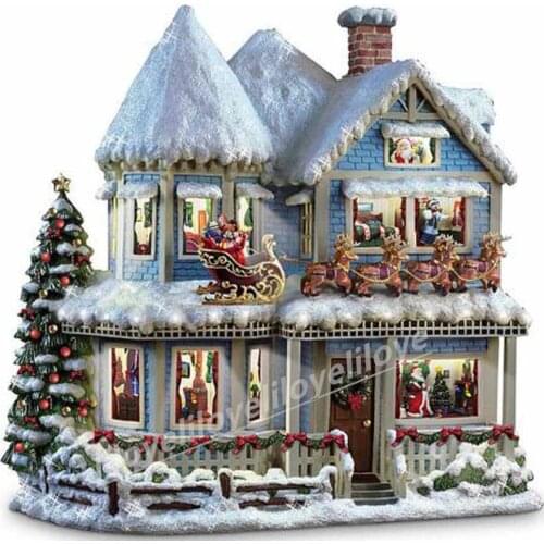 5D DIY Diamond Painting "Christmas House" Full Square/Round Mosaic Rhinestones 3D Diamond Embroidery Sale home decoration FG1629