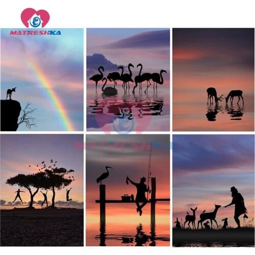 Diamond embroidery landscape Sunset needlework diamond paintings diamond mosaic sale 5d diamond painting full drill square craft