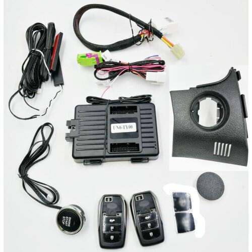 For Toyota Corolla 08-13 Car Alarm Engine Push Button Start Stop Remote Key Start Stop Keyless Entry with Black Panel