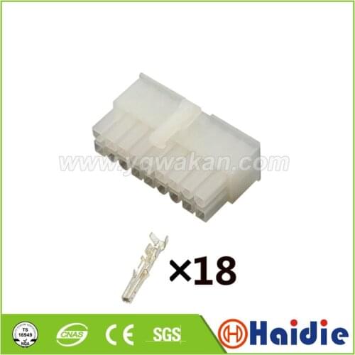 Free shipping 5sets 18pin auto plastic electric auto cable housing harness unsealed plug connector