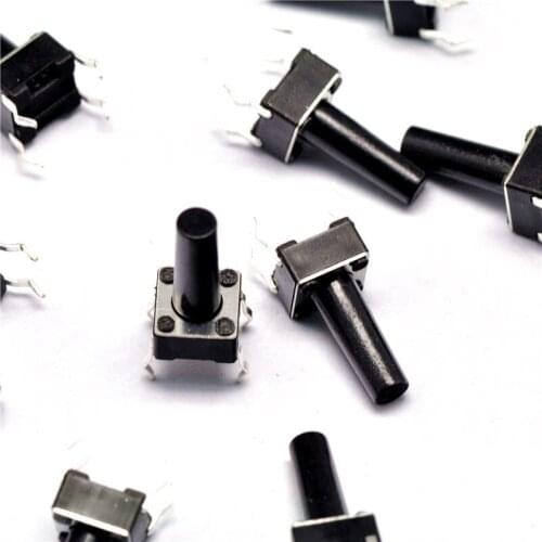 Free shipping 6 * 6 * 13MM 4 vertical feet touch switch micro switch / button switch ( 400 )