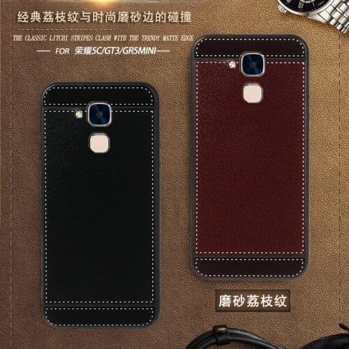 Honor 5C Case for Huawei honor 5C GT3 Case leather Soft Black silicone Funda for Huawei honor 7 Lite Cover Huawei GR5 Mini Capas