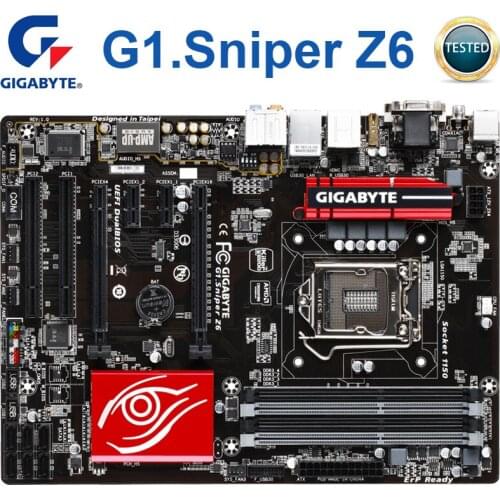 Gigabyte G1.Sniper Z6 Desktop Motherboard Z97 For LGA 1150 Core i7 i5 i3 DDR3 32G SATA3 USB3.0 VGA DVI HDMI ATX Used Mainboard