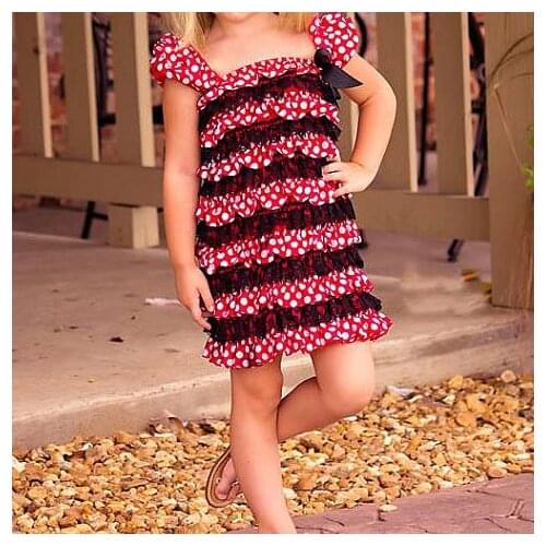2021 Summer Toddler Girls Dress Cute Polka Dot Satin Childrens Dress Sling Princess Short Sleeve Children Dress