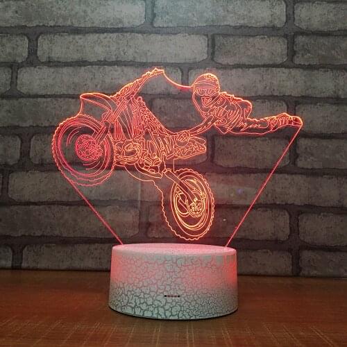 Home 3d Creative 7 Colorful Night Desk Lamp Electronic Products Acrylic Personality Table Lamps For Living Room