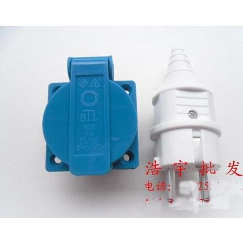 Generator two-pin socket 2KW-3KW 5KW-6.5KW-loose-proof shed European outlet plugs