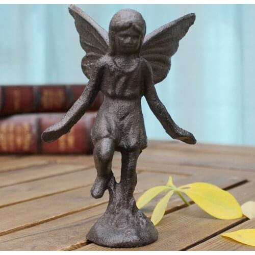 European Cast Iron Crafts Classic Angel Courtyard Home Hotel Club Decoration