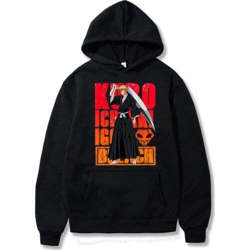 Bleach Anime Hoodie Fashion Pullover Long Sleeve Print Casual harajuku hoodies Autumn Winter Unisex Mens Sweatshirt Streetwear