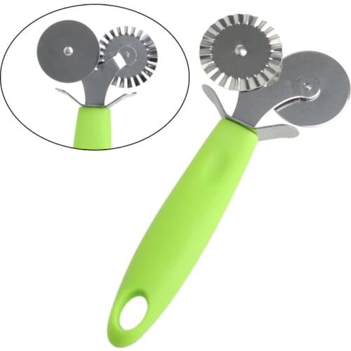 Stainless Steel Roller Pizza Cutter Round Hob Wheel Knife Pastry Dough Tools