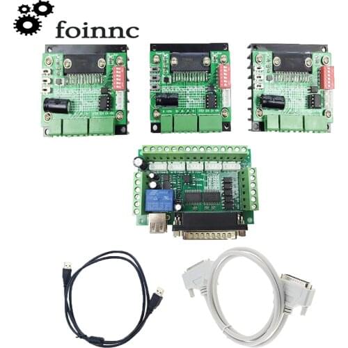 Hot! CNC system control system kit, 1pcs5 axis breakout board + 3pcs TB6560 driver steper motor