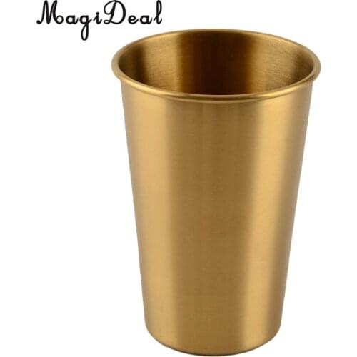 MagiDeal Stainless Steel Cold Drink Beer Single Wall Water Tumbler Indoor Outdoor