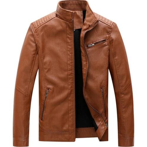 Cashmere Warm Mens Leather Jackets Coats Men Velvet Faux Leather Biker Jacket Male Outerwear Brand Clothing Fast delivery L-5XL