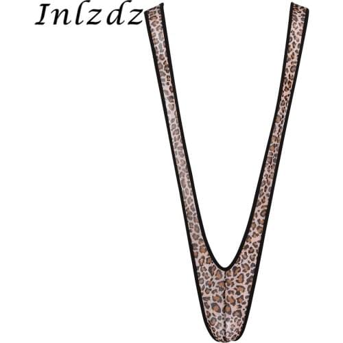 Mens Erotic Sexy Mankini Thong Bodysuit One-piece Stretch Deep V-shaped Mankini Sexy Thong Underwear Lingerie Suspender Bodysuit