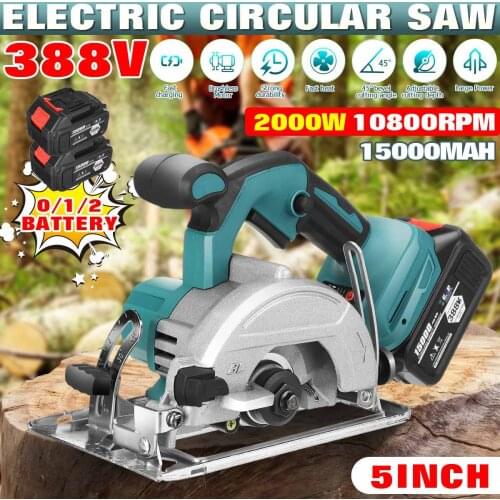 388V Cordless Electric Circular Saw 125mm Electric Saw Wood Cutter Machine Electric Chainsaw Woodworking Tool for Makita Batter