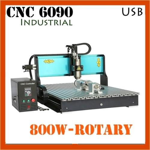 Industrial 6090 Cnc Router Moulding Wood Design Carving Duplicator 4 Axis Small 3d Milling Woodworking Wood Processing Machine
