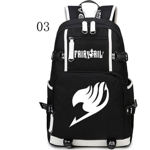 Casual Fairy Tail Bags Students Boys Girls Backpack Fashion New High Quality Rucksack Men Women Daily School Mochila for Teens