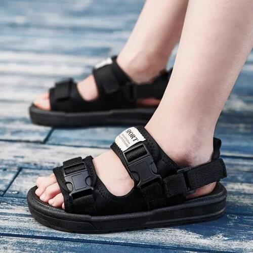 Childrens Summer Sandals Boys And Girls Thick Soled Ribbon Casual Sandals Dual Purpose Beach Sandals Slippers Size 28-36