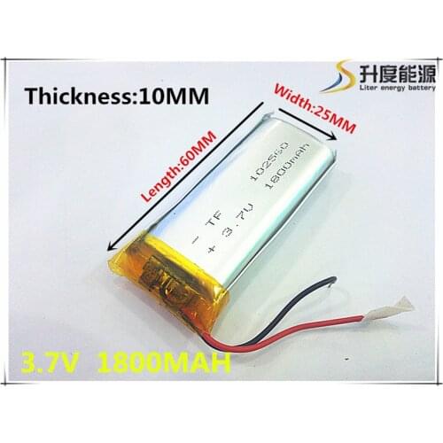 SD 3.7V,1800mAH,102560 PLIB; polymer lithium ion / Li-ion battery for GPS,mp3,mp4,mp5,dvd,bluetooth,model toy mobile bluetooth