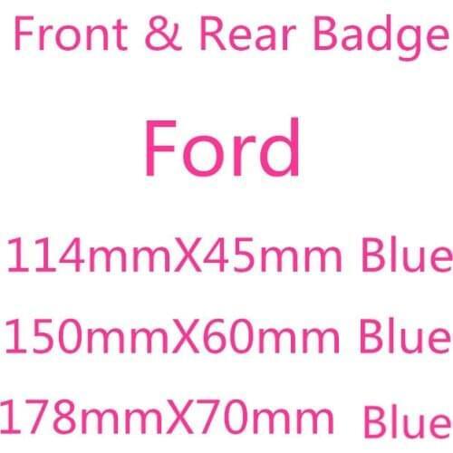 Silver Blue Hood Bonnet Grill Front Rear Trunk Tail Bumper Boot Mark Car Styling Emblem Logo Badge For F-ord