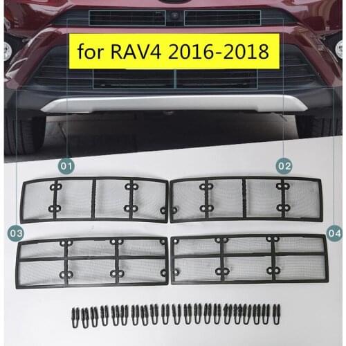 For Toyota RAV4 RAV-4 2016 2017 2018 Car Insect Screening Mesh Front Grille Insert Net Front Insect Mesh Net Grille 2015 2014