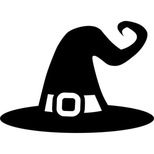 15.2cmX11cm Funny Personality Comics Witch Hat Auto Sticker Pvc High Quality Car Styling Decal Black/silver/white/red/laser